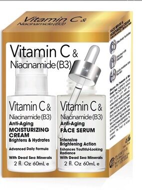 Spa Cosmetics 
Vitamin C & Niacinamide B3 Skincare Set
Cream & Serum New Sealed